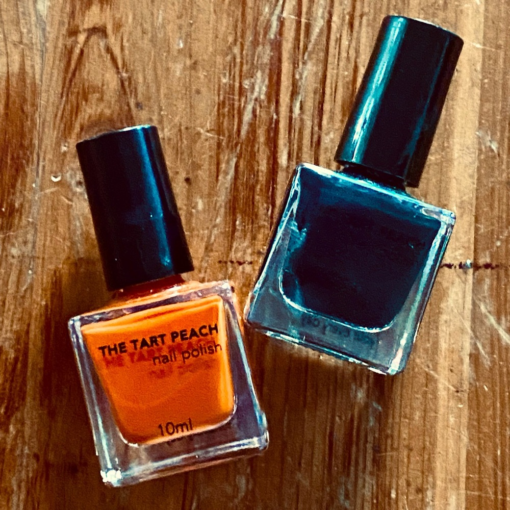Beetlejuice and Crunch Vegan Halloween  Nail Polish Duo 🧡🖤